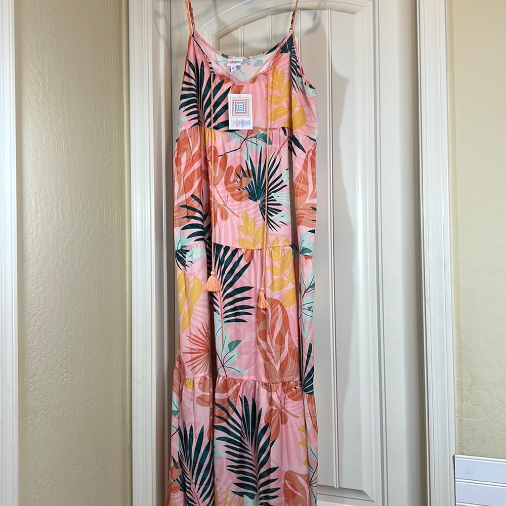 Carina Tropical Maxi Dress NWT L LULAROE